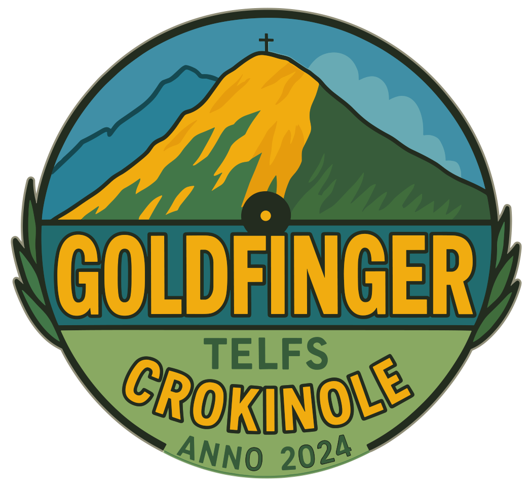 Crokinole Club Goldfinger Logo – Crokinole Verein Telfs Österreich